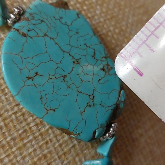 Turquoise And Dyed Howlite Natural Stones BEACHY VACAY VIBES Choker Necklace - Picture 11 of 11